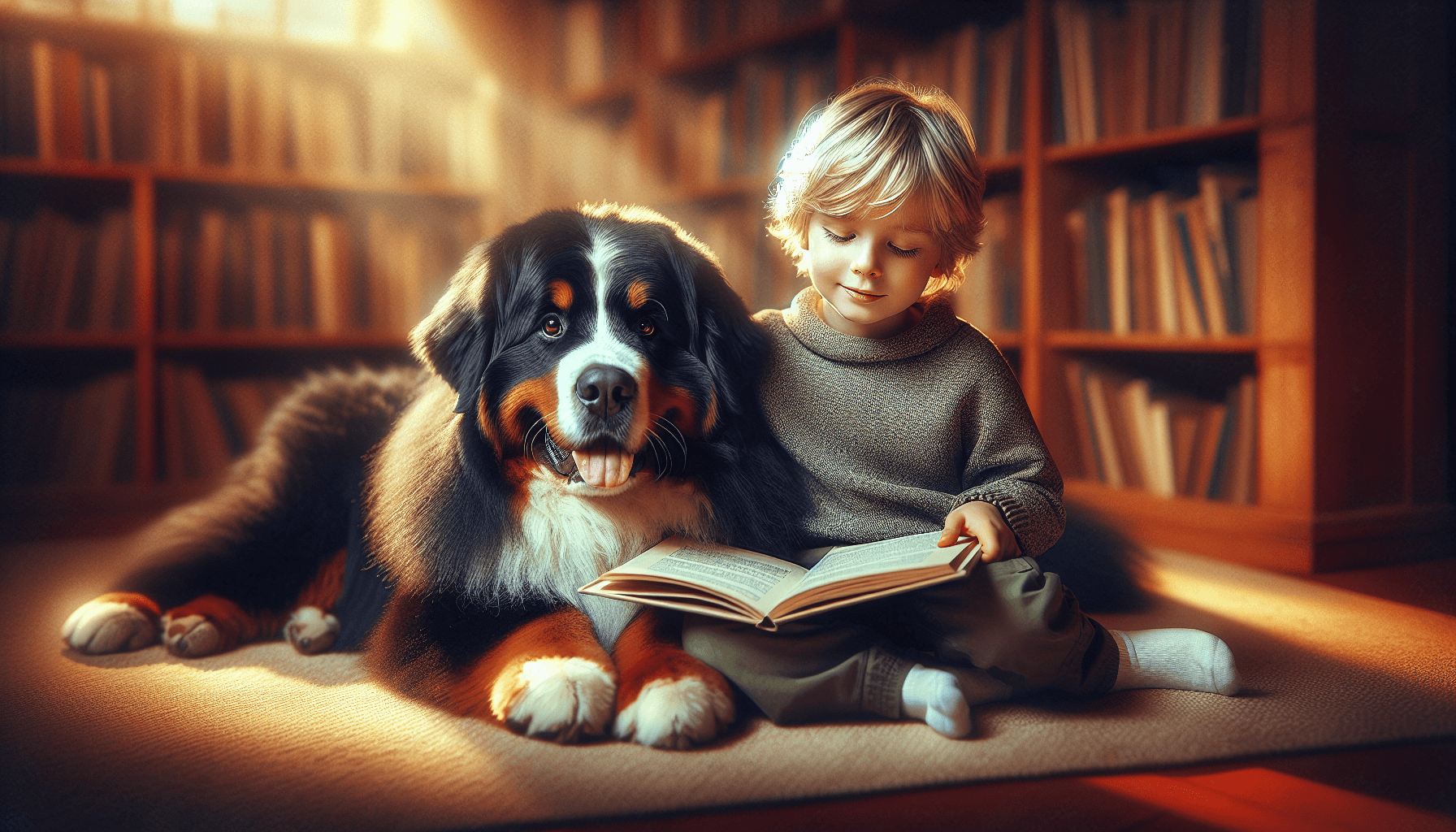 The unmistakable connection between a child and his therapy dog reading buddy