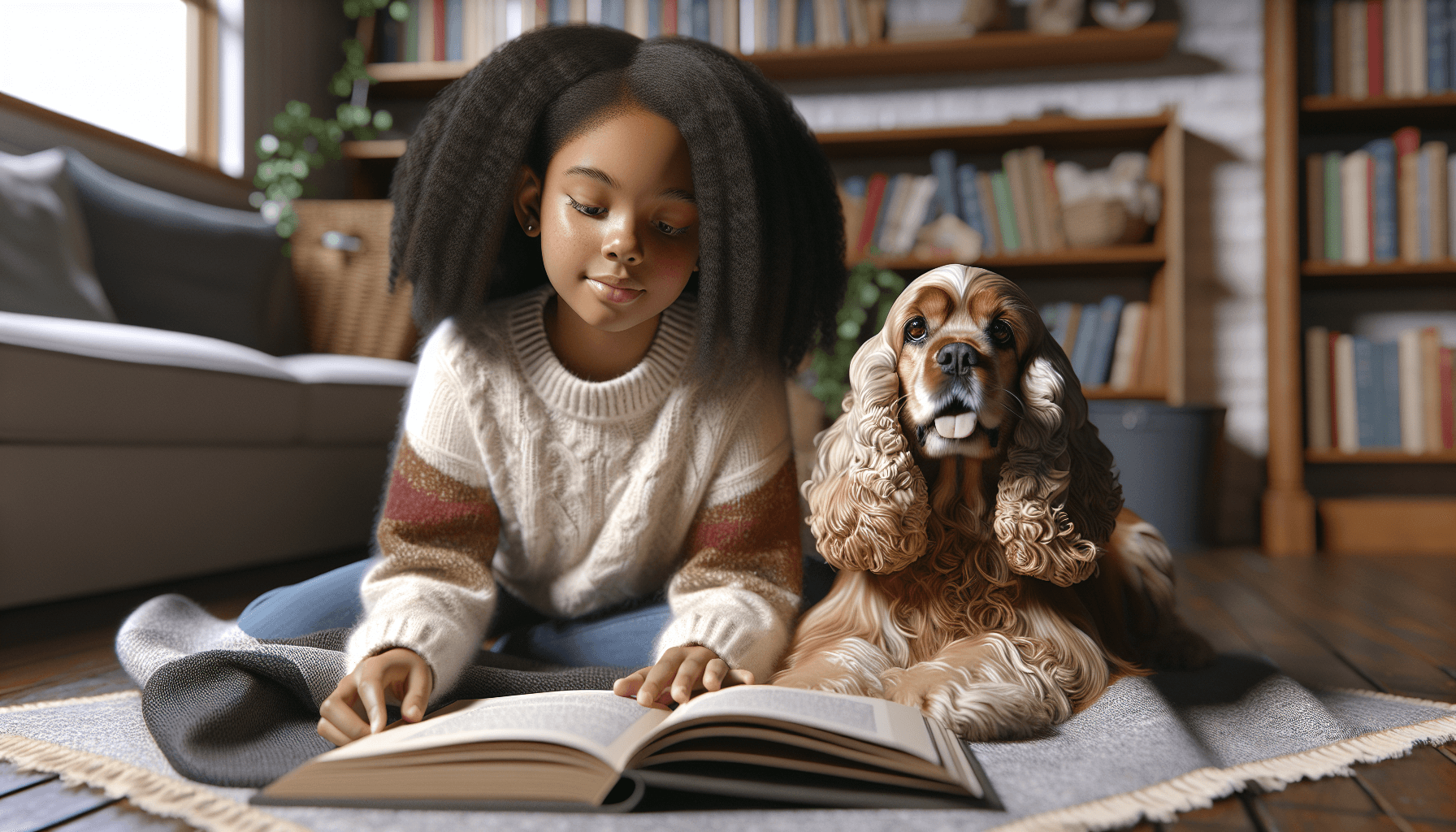 Various therapy dog mats and blankets arranged for comparison in a cozy setting