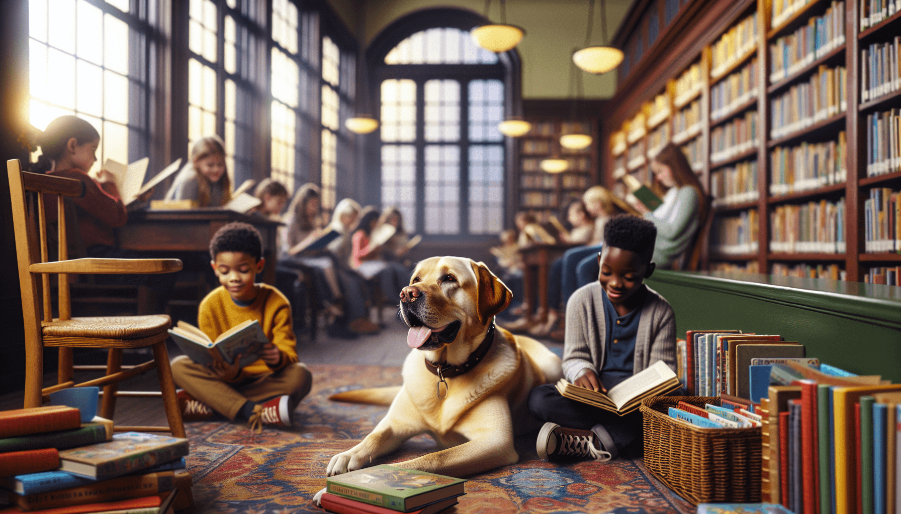A therapy dog reading session with adapted safety measures during the pandemic