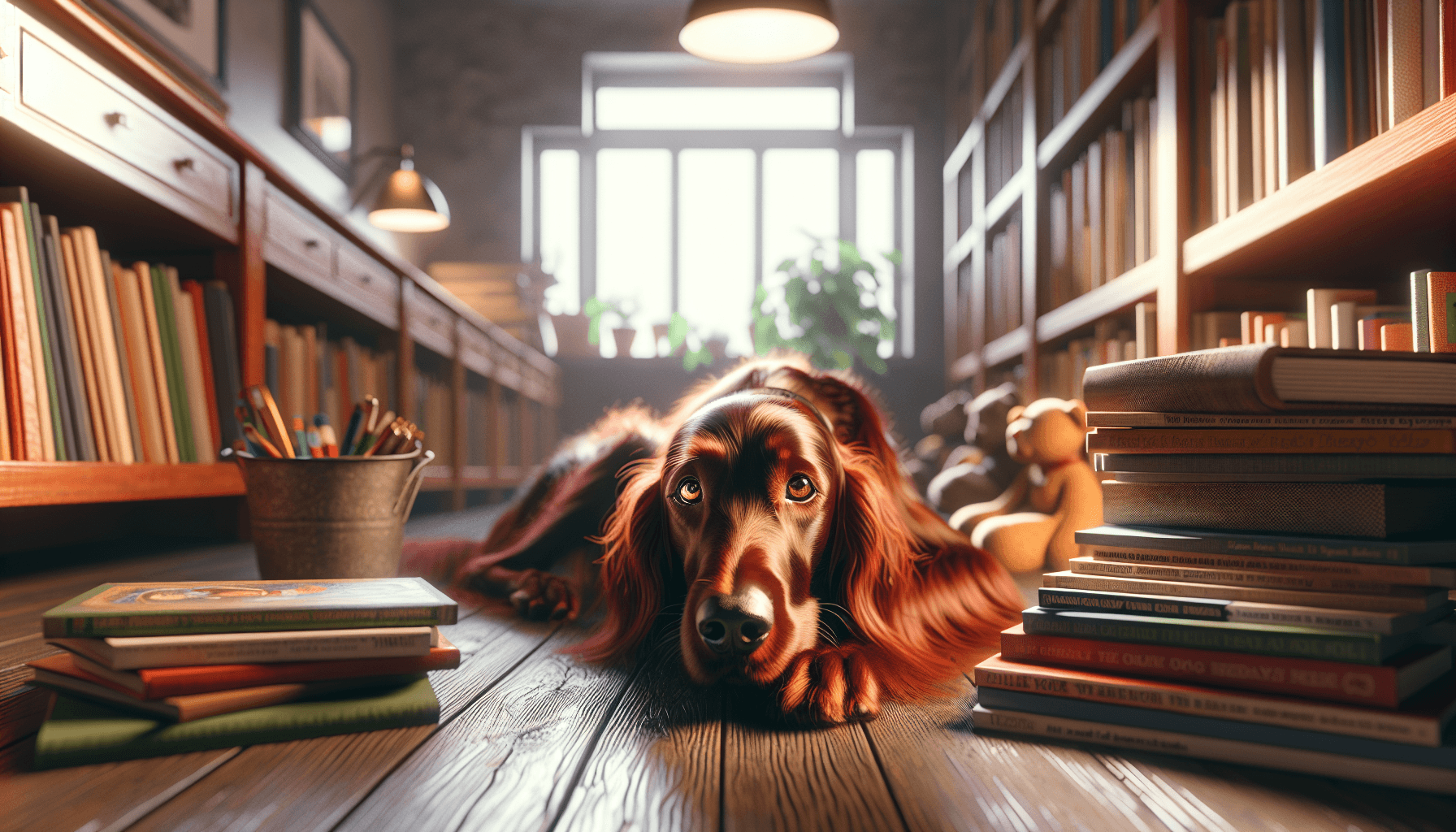 A young puppy beginning socialization training with gentle handling