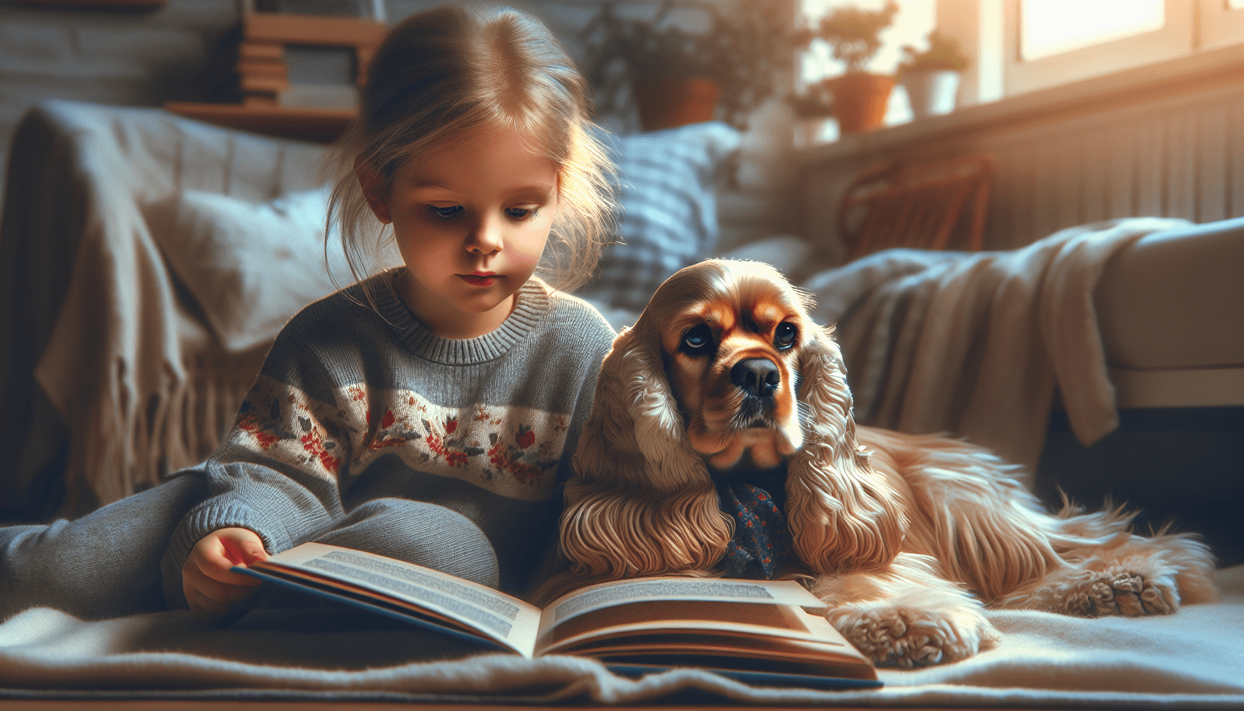 A colorful display of spring-themed children's books arranged in a library setting