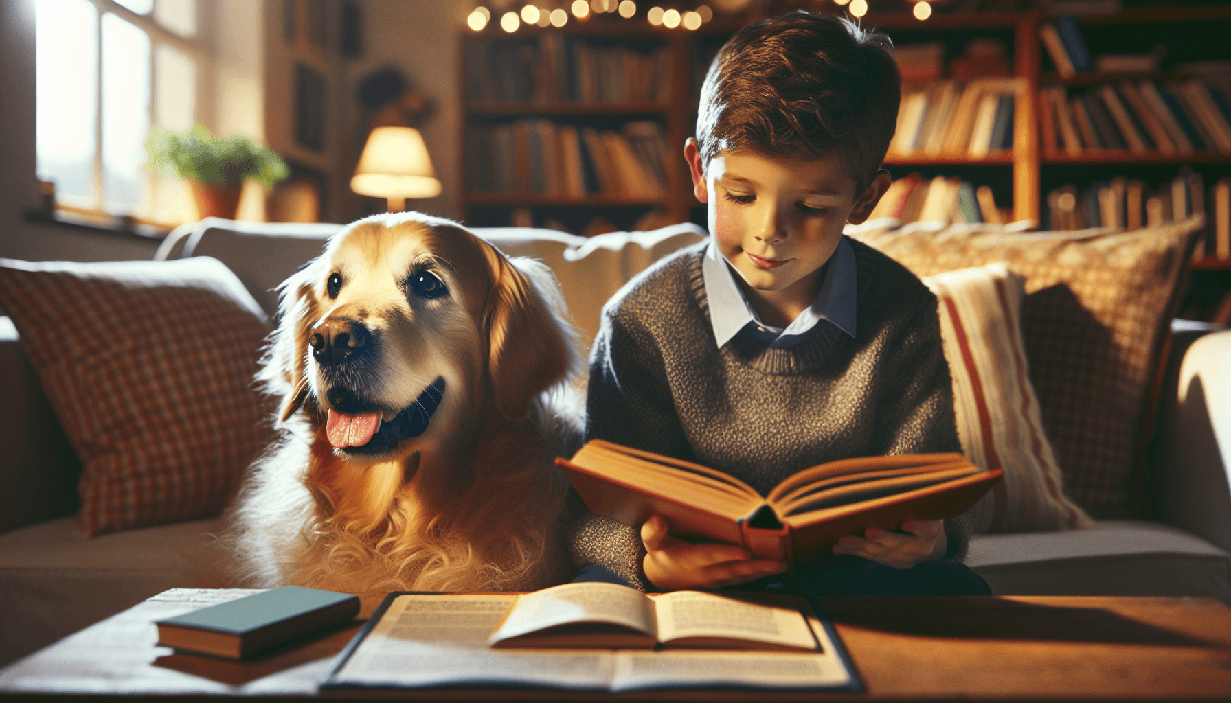 Educators and therapy dog teams working together in a classroom setting