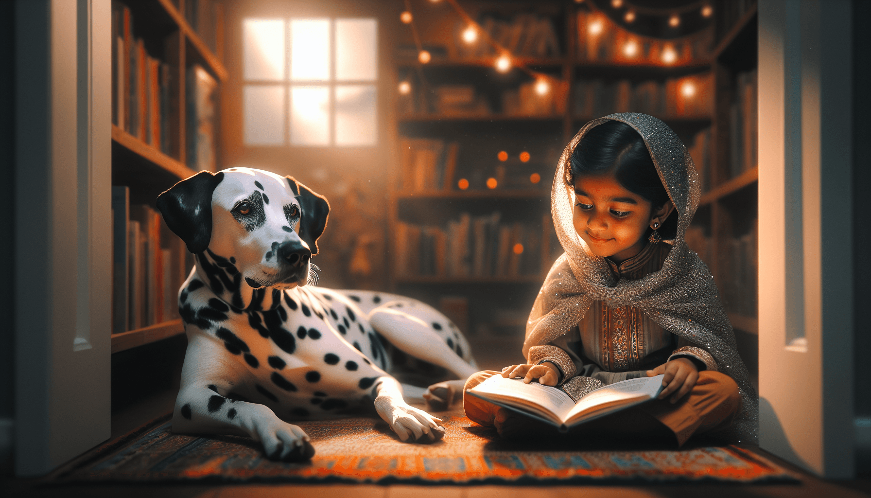 A calm, friendly dog being evaluated for therapy work temperament