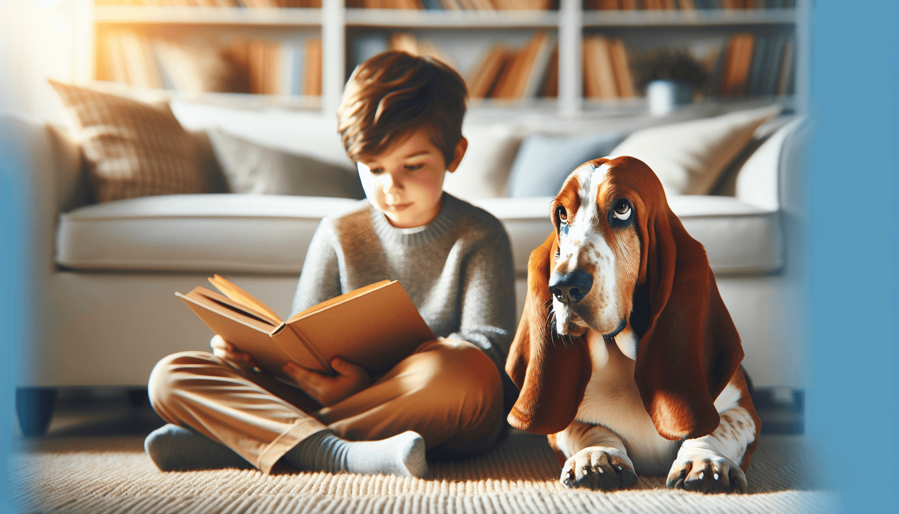 A handler checking a dog's paws after coming in from snowy weather