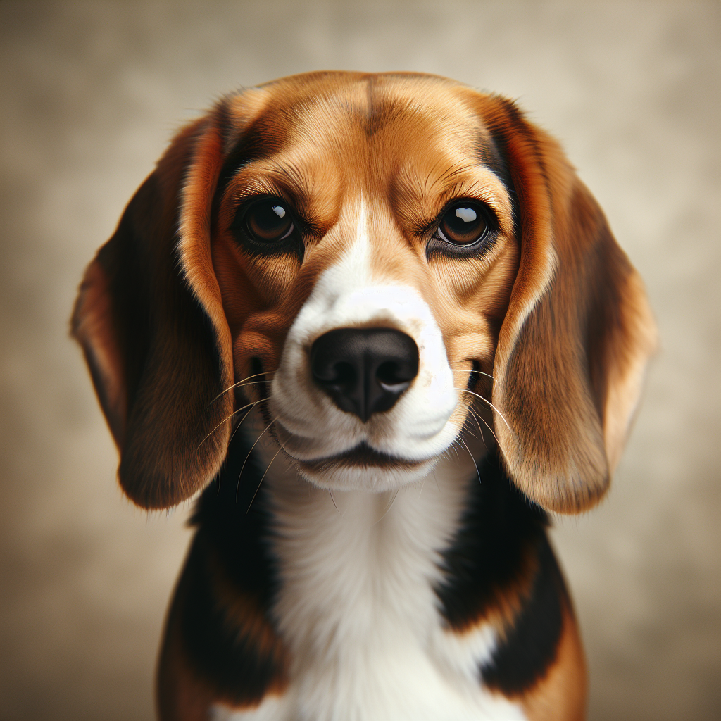 Cheerful Beagle Charlie with classic tri-color markings and a happy, relaxed expression